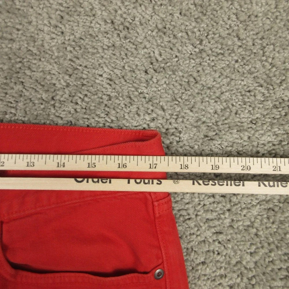 Banana Republic Jeans Mens 33x30 Red Vintage Straight Flex Zip Fly Denim Pants